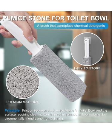 ZODIFEVI 4 Pack Pumice Stone Toilet Bowl Cleaner - Long Handle Brush for Limescale Grout BBQ Grills & More | Effective Hard Water & Rust Removal - Buy Online on GoSupps.com
