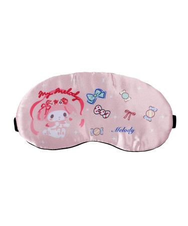 Cartoon Kitty Cat Sleep Eye Mask Kitty Sleep Mask Blinders for Sleep 100% Blackout Eye Mask for Sleeping Night Blindfold for Women(SM Mel-1) Pink