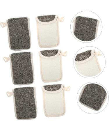 VINTORKY 6pcs Black Linen Soap Loofahs Soap Mesh Holder Foaming Net for Face Washing Net Bags Flax - Buy Online on GoSupps.com