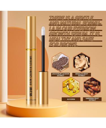 W3W Eyebrow Growth Serum Clinically Proven Peptide Brow Enhancer for Fuller Thicker Brows With Myristoyl Pentapeptide-4 & Botanical Extracts Prostaglandin-Free Safe for Sensitive Skin (5ml) - Buy Online on GoSupps.com