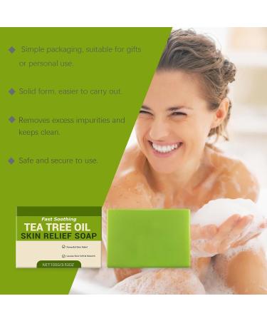  ZLHHRZJX Tea Tree Oil Soap Botanical Refreshing Cleanser with Oils Handmade Soap Face and Body Moisturizing Soap Daily Use on Sensitive and Dry Skin Deep Pore Cleansing (5 - Buy Online on GoSupps.com