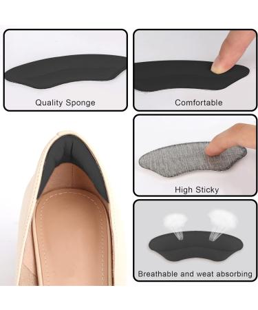 AIEX 6 Pairs Heel Grips Sponge Heel Protectors - Cushion Pads for Shoes - Black (Kids, Ladies, Men) - Buy Online on GoSupps.com