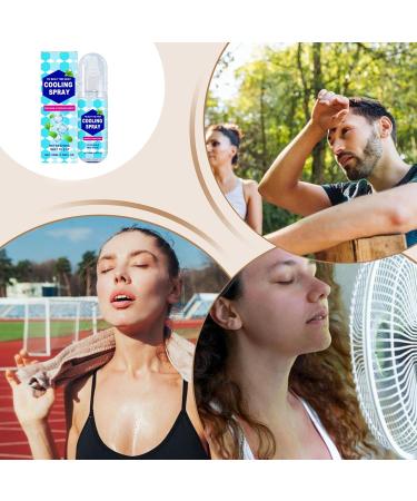 Cooling Spray For Hot Days 50ml After Sun Moisturizer Skin Protection for Kids Face Beach Vacation Tanning Family Scalp Outdoors Body - Buy Online on GoSupps.com
