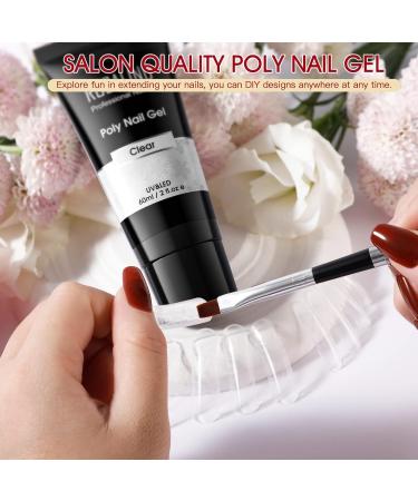 Rosalind Nail Gel Set - Transparent UV/LED Nail Extension Gel with Brush | 60ml DIY Nail Tips & Polish for Perfect Nails - Buy Online on GoSupps.com
