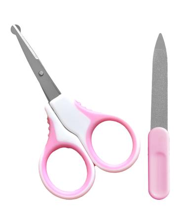 K-Pro Baby Nail Scissors Nail File 1 Set Pink - For Newborn Babies Pink