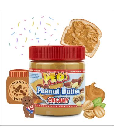 PEO's 12 x 340g Creamy Peanut Butter | Natural Peanut Butter from Roasted Peanut Kernels | Delicious Full Flavor Peanut Compote | Pack of 12