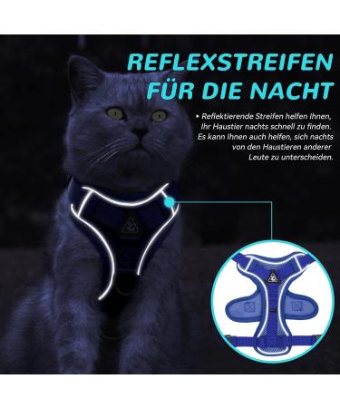 Adjustable Cat Dishes Set - Deep Blue | Perfect for Kittens & Dogs - Elevate Your Pet's Dining Experience - Buy Online on GoSupps.com