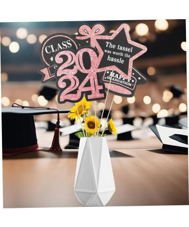 COOLHIYA 5 Packs Graduation Card Labels Tag Flower Vase Party Supplies Flower Container Diy Cards Graduation Party Layout Decor Flower Arrangement Ornaments Cake Props Paper Golden 16.00X13.70X0.10CM - Buy Online on GoSupps.com