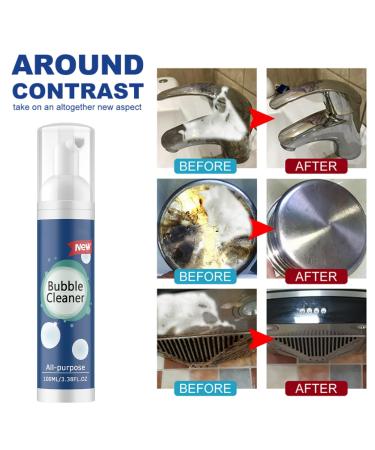 Convergew All Purpose Cleaner 100ml/3.38fl.oz Convergew Cleaner Convergew Bubble Cleaner with Sponge All-Purpose Rinse-Free Foam Cleaning Spray for Kitchen Utensils (3pcs) - Buy Online on GoSupps.com