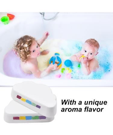 2 Pieces Cloud-Shaped Rainbow Bath Bombs Gift Set 110g Each Large Striped Fizzy Bath Bombs for Kids Adults Handmade Natural Vegan Bath Fizzies with Strawberry Oils Ideal for Relaxing Spa Bath - Buy Online on GoSupps.com