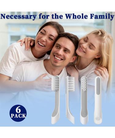 Toothbrush Replacement Heads for Quip - Soft Bristles Electric Brush Head Refills (6 Pack) - Compatible with All Adult Electric Toothbrushes - White - Buy Online on GoSupps.com