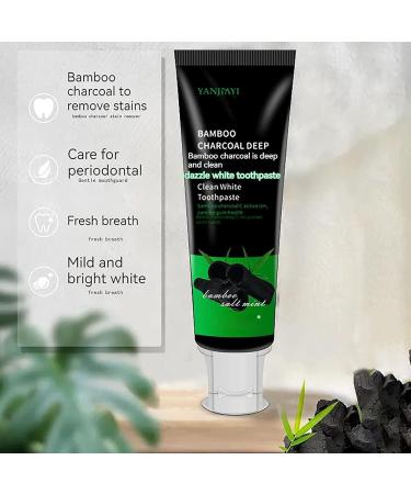 Deep Cleaning Bamboo Charcoal Toothpaste Activated Charcoal Teeth Whitening Toothpaste Teeth Whitener with Bamboo Charcoal Black Toothpaste - Buy Online on GoSupps.com