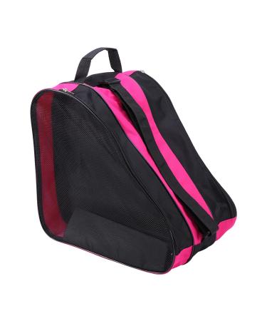 HONUTIGE Roller Skate Bag, Ski Sports Shoulder Oxford Cloth Carry Roller Breathable Triangle Skate Bag, Premium Bag to Carry Ice Skates, Roller Skates, Inline Skates for Kids and Adults Pink