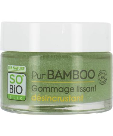 So'Bio tic SO'BiO tic Gommage Visage Lissant Nettoyant Profond Exfoliant Purifiant & Doux Nettoyant Visage Bio Anti- ge Bambou D toxifiant 50 ml