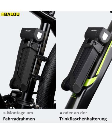 Falfschloss Bicycle Lock 90cm - 6 Steel Segments Ebike Castle Safety Level 10 Black - Secure Your Ride Worldwide - Buy Online on GoSupps.com