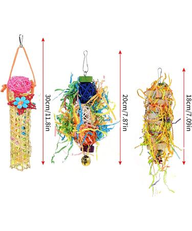 Heyu-Lotus 5 Pack Bird Shredding Toys Bird Parrots Chewing Hanging Toys Parrot Cage Shredder Toys Bird Cage Accessories for Small Parakeets Cockatiels Budgies Conures Love Birds Finches - Buy Online on GoSupps.com
