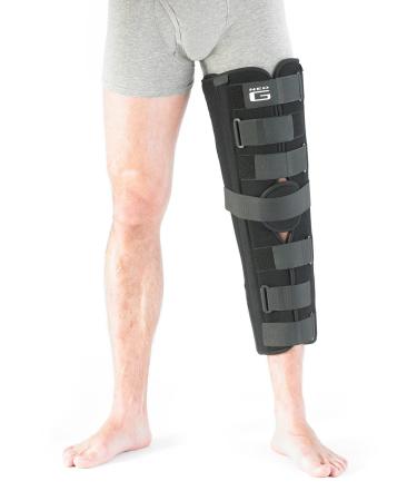Neo-G Knee Immobilizer - Lightweight Fabric - Helps Post-Operative Immobilization Rehabilitation Assisted Walking Strains Sprains & Instability Class 1 Medical Device L Large