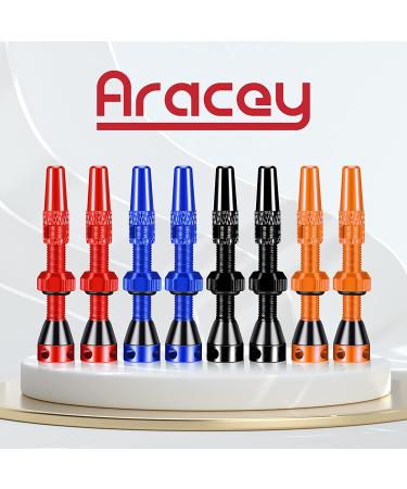 Aracey Tubeless Presta Valve Stems 40mm - Premium Valve Stems with Remover Caps for Tubeless Tires - Lightweight Alloy - Black (Pair) - Buy Online on GoSupps.com