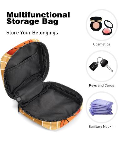 GIAPB Period Bag - Basketball Court Color | Sanitary Napkin Storage & Travel Makeup Pouch - Buy Online on GoSupps.com
