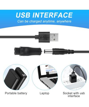 PLLype 5V USB Network Cable & 7 Plugs USB Adapter Set for Remington HQ8505 5000/7000 Series - Compatible Razor Charger Power Cable for Beard Cutters & Shavers - Buy Online on GoSupps.com