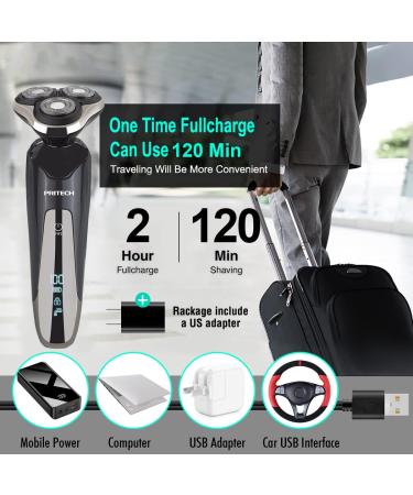 Buy Rechargeable Waterproof Electric Razor for Men | Best Cordless Wet Dry Rotary Shavers - Buy Online on GoSupps.com