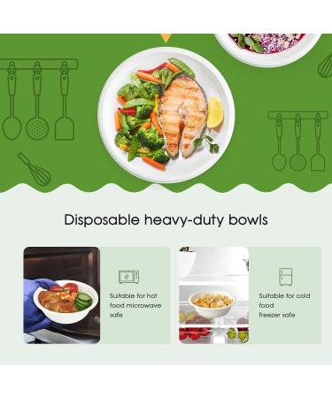 ECOLipak 150 Pack 12oz Compostable Biodegradable Paper Bowls - Eco-Friendly Sugarcane Soup Bowls for Salad & Dessert - Buy Online on GoSupps.com