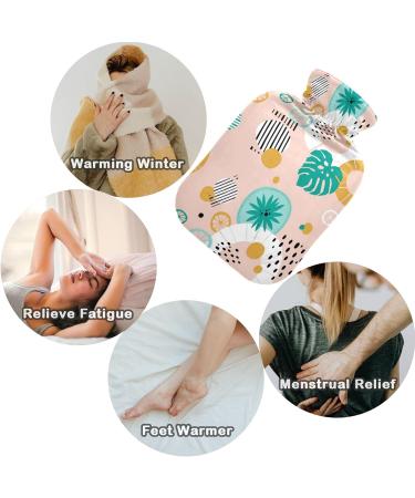 NAANLE 1L Heat Bottle - Tropical Palm Leaves | Transparent Hot Water Bottle for Menstrual Cramps & Heat Therapy - Buy Online on GoSupps.com