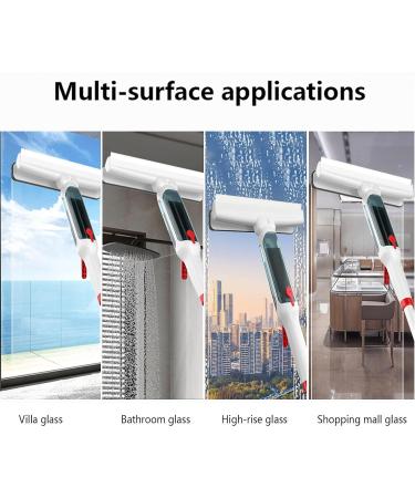 RRRYYYZZ 75'' Spray Window Cleaning Kit with 4-Section Extension Pole 4 in 1 Squeegee for Window Cleaning Shower Glass Cleaner Squeegee with Sewage Collector and 5 Pads - Buy Online on GoSupps.com