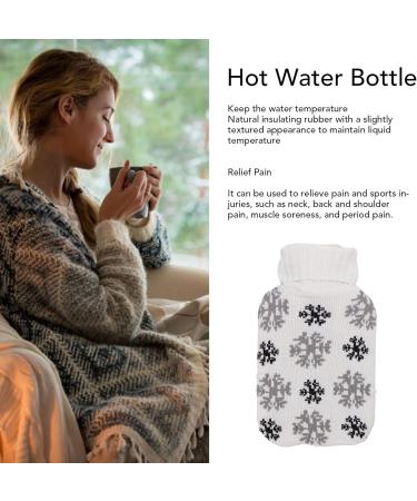 Buy 2000ml Cute Snowflake Warm Water Bottle | Knitted Lid for Kids & Adults | Keep Warm This Winter | International Shipping Available - Buy Online on GoSupps.com