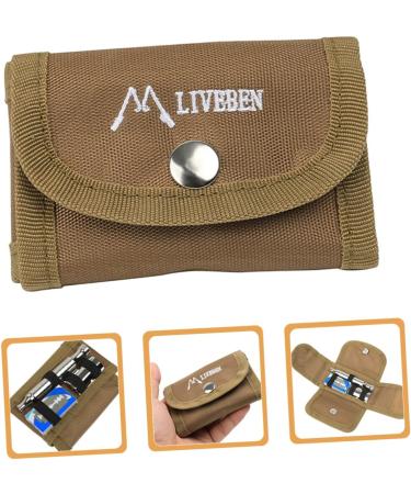 Beavorty Khaki Travel Organizer for Men - Safety Razor & Beard Care Bag 11x7cm - Buy Online on GoSupps.com