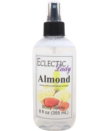 Almond Body Spray 8 ounces Body Mist for Women with Clean Light & Gentle Fragrance Long Lasting Perfume with Comforting Scent for Men & Women Cologne with Soft Subtle Aroma For Daily Use Regular Strength 8 Fluid Ounces