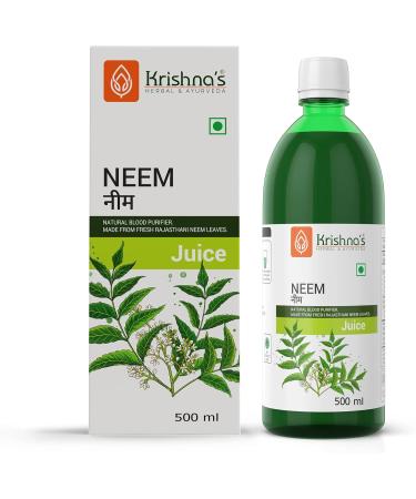 Krishna's Lot de 2 purificateurs de sang au jus de margousier de feuilles fra ches 500 ml 500 ml (lot de 2) - Buy Online on GoSupps.com