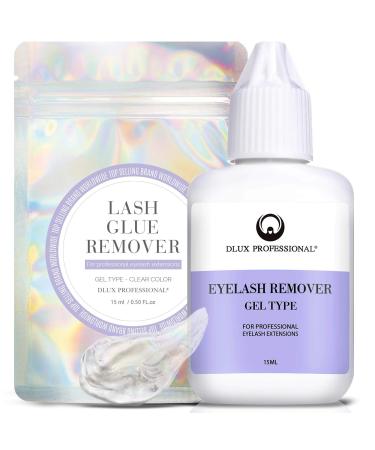 Eyelash Extensions Gel Glue Remover - 15ml, Clear Natural Pigment, Professional Korean Eyelashes Extensions Adhesive Remover Gel Type, Fast Dissolution, Eyelash Extension Supplies (GEL REMOVER)