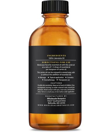 Calendula Oil by Wholesale Botanics Lightweight Aromatic Oil for DIY Skincare Massage & Aromatherapy | Vegan & Cruelty Free (8 Fl.Oz.) - Buy Online on GoSupps.com