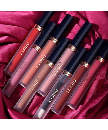 Matte Liquid Lipstick Set + Lip Plumper Kit | Long Lasting, Waterproof Velvet Lip Gloss Gift Set for Women - 7Pcs Set A - Buy Online on GoSupps.com
