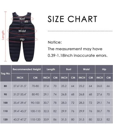 Maeau Baby Snow Bib Overalls | Toddler Winter Pants | Windproof Ski Bottoms | 6M-4Y | Tag 120/4T | A-navy Blue - Buy Online on GoSupps.com