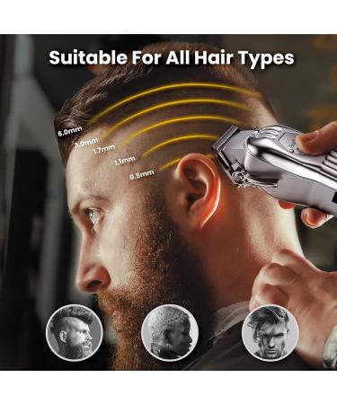 Professional Hair Clippers for Men - Cordless T-Blade Beard Trimmer Kit with LED Display | Ideal for Hair Cutting & Grooming Women & Kids - Buy Online on GoSupps.com