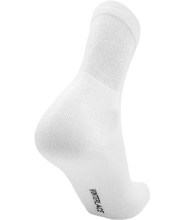 Bamboo Diabetic Socks 6 Pairs - Soft & Loose Fitting Unisex Bulk Pack - Large White - Buy Online on GoSupps.com