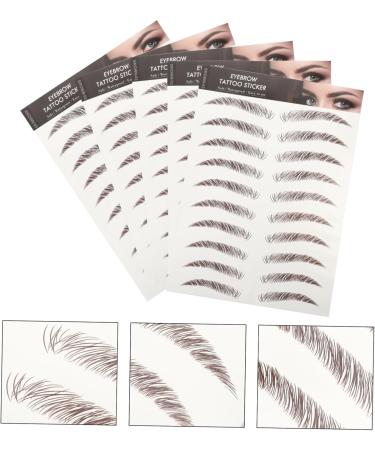 Housoutil 5 Sheets Eyebrow 3d Sticker Stickers Eyebrow Transfer Sticker Artificial Eyebrow Tattoos Modeling 6d - Buy Online on GoSupps.com