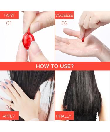 Hair Treatment Serum 60 Moroccan Oil Vitamin Capsules Restores Dry Frizzy Hair Leave-In Conditioner for Hair Repair - Buy Online on GoSupps.com