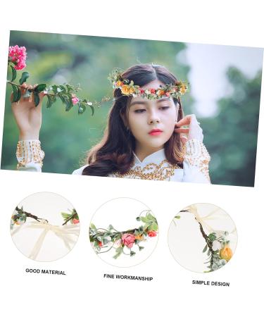 MAGICLULU 1pc Colored Rose Wreath Bridal Floral Garland Bridal Garland) No Lens Glasses Garland Headband Copper Star of David Flower Headband Flower Headdress Cloth Bride Wedding - Buy Online on GoSupps.com