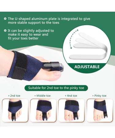 Toe Straightener & Hammer Toe Corrector | Support for Broken Claw Bent Crooked Curled & Mallet Toes | International Shipping - Buy Online on GoSupps.com