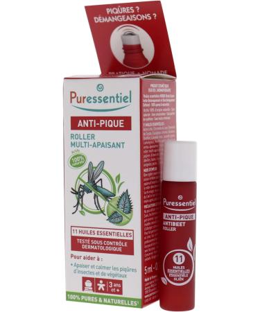 Puressentiel Bite & Sting Relief Roll-On 5ml - Instant & Lasting Effect - 100% Natural Soothing for Mosquito, Insect, Bee, Wasp, Nettle Stings - Pocket Size - Buy Online on GoSupps.com