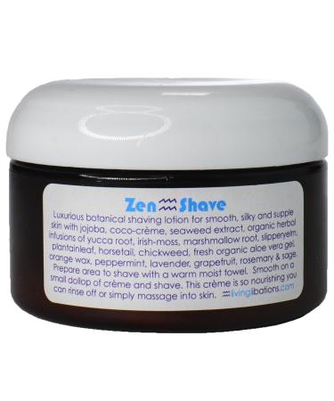 Living Libations - Organic/Wildcrafted Zen Shave Lotion (4 oz / 120 ml)