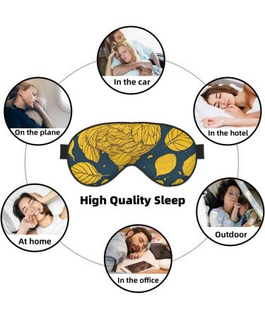 Yellow Leaves Chicken Soft Sleep Eye Mask - Breathable Female Eye Patch for Travel & Relaxation - Buy Online on GoSupps.com