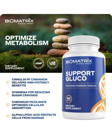 BioMatrix Metabolism Supplement for Men and Women Cinnamon Gymnema Lipoic Acid Vanadyl Sulfate Chromium Picolinate Bitter Melon (60 Capsules) - Buy Online on GoSupps.com