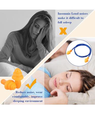 Treela 400 Pairs Corded Reusable Silicone Ear Plugs with Rope Banded Ear Plug Sleep Noise Cancelling for Shooting, Motorcycle, and Construction Work - Individually Wrapped - Buy Online on GoSupps.com