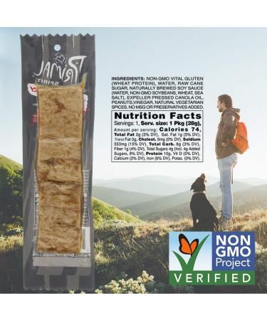 Primal Spirit Vegan Jerky - Classic Thai Peanut Flavor, 10g Plant-Based Protein, Non-GMO, 24-Pack - Buy Online on GoSupps.com