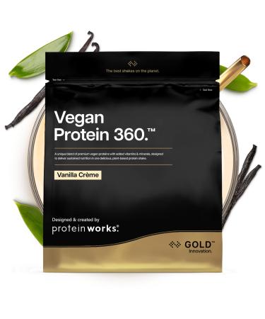 Protein Works | Vegan Protein 360 GOLD Innovation Prot ine V gane M lange Multi-Prot ines Premium 100% V g tal Shake Faible en Gras & Calories Cr me Vanill e 66 Portions 2 kg Vanille 2 kg