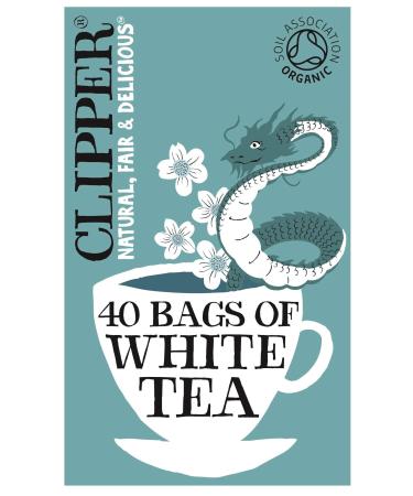 Clipper Organic White Tea Bags | 40 Bags of White Tea from China | for Home or Office | Herbal Tea Bags | Natural Unbleached Teabags | Sustainable Plant-Based & Biodegradable Teabags White Tea Single - Buy Online on GoSupps.com